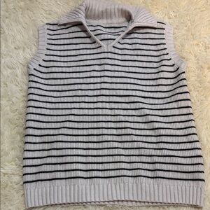 Girls Sized 12 Striped Sleeveless Sweater Vest